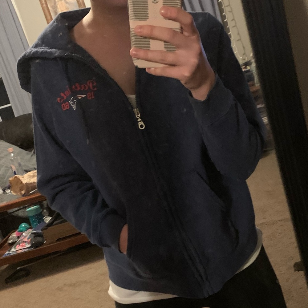 Patriots zip up hoodie